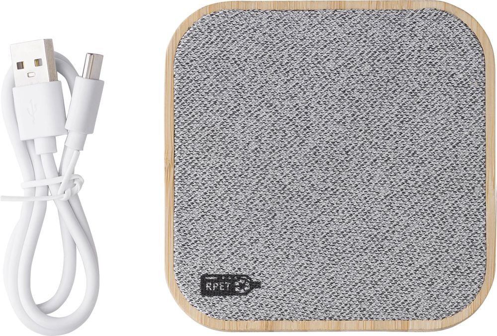 Bamboe draadloze oplader Moses - Grijs