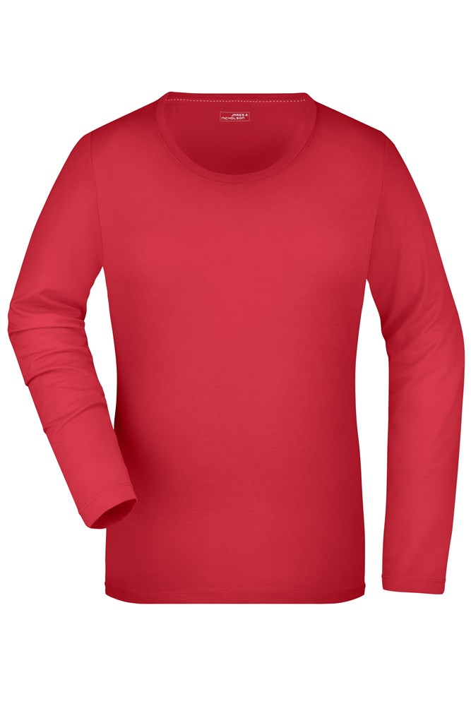 Ladies' Stretch Shirt Long-Sleeved - Roze (ca. Pantone 212C)