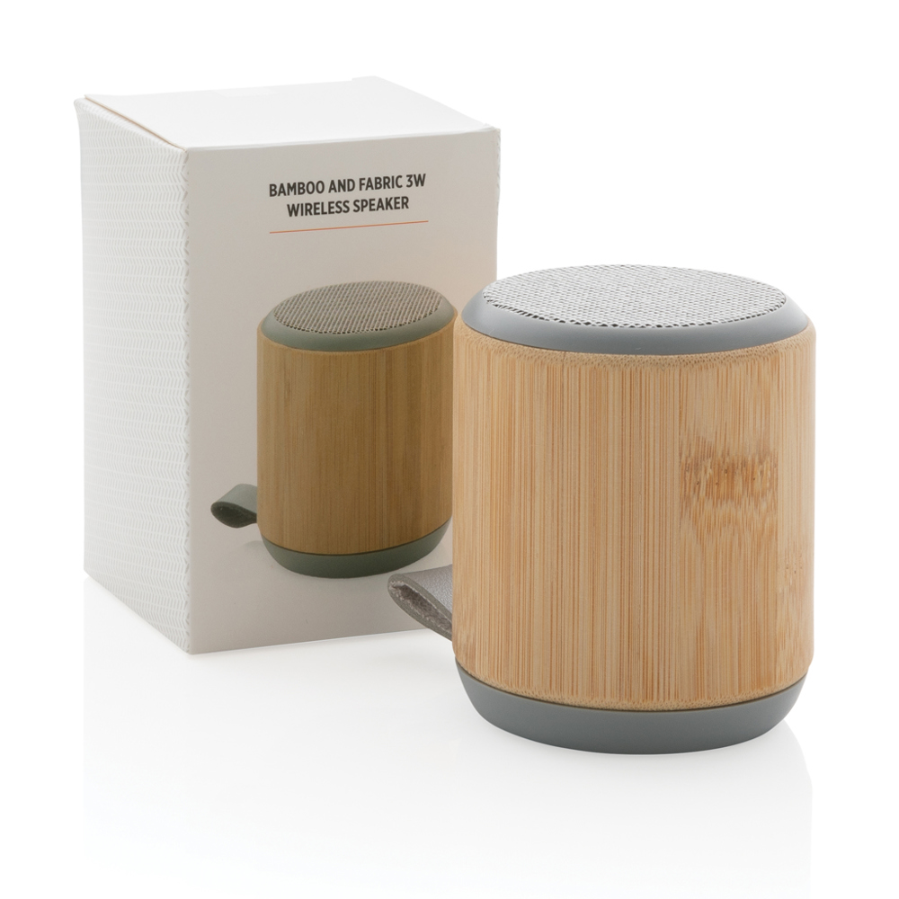 Bamboe en fabric 3W draadloze speaker