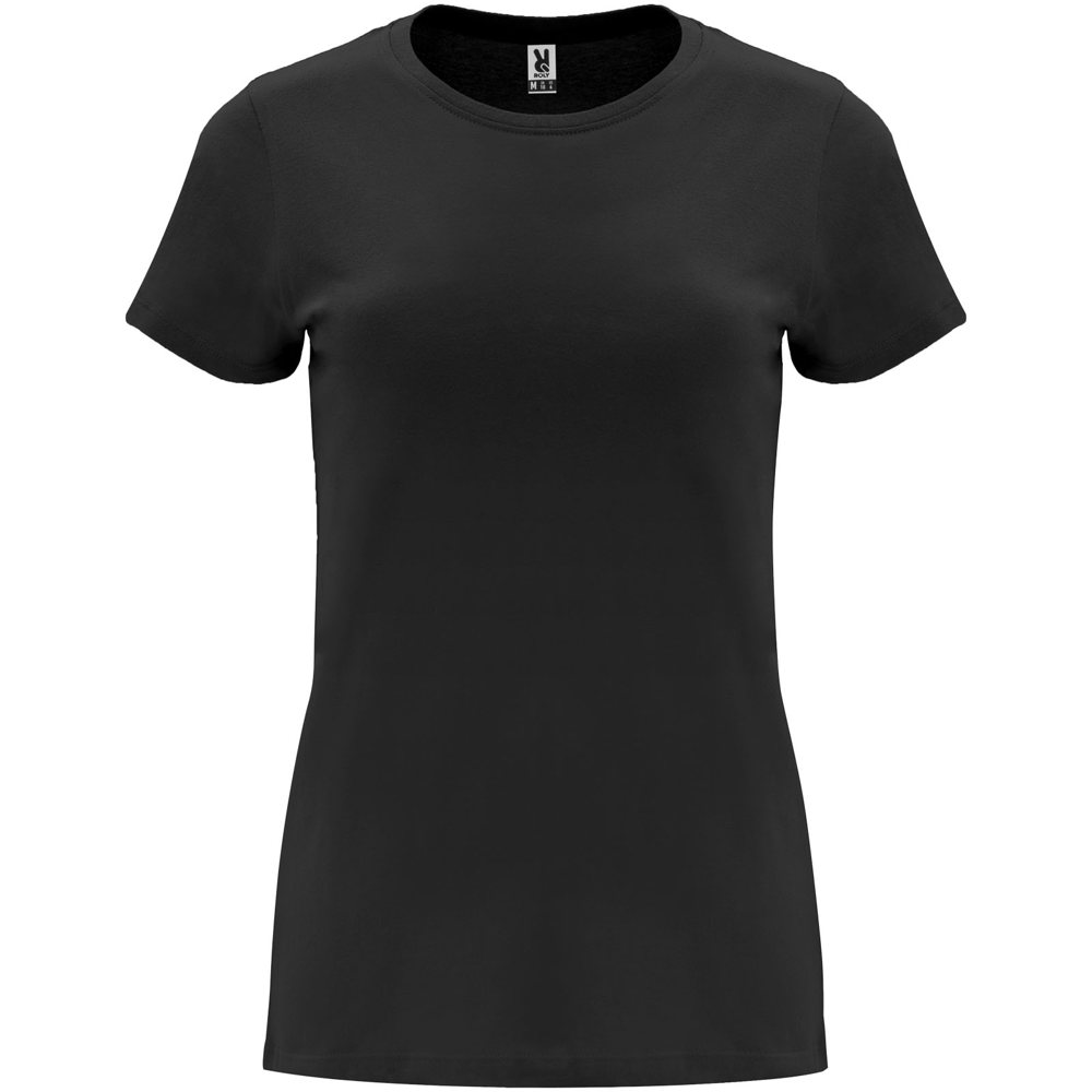 Capri 170 g/m² damesshirt met korte mouwen - Zwart