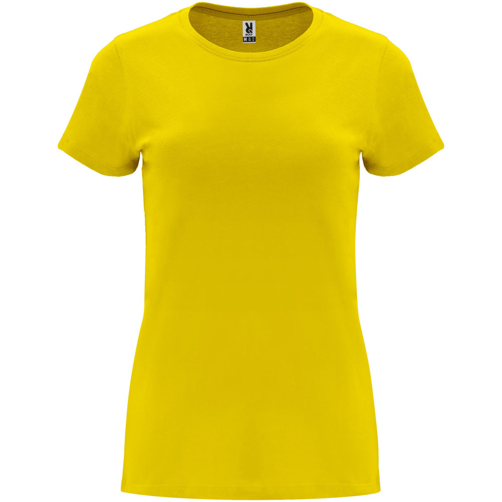 Capri 170 g/m² damesshirt met korte mouwen - Geel