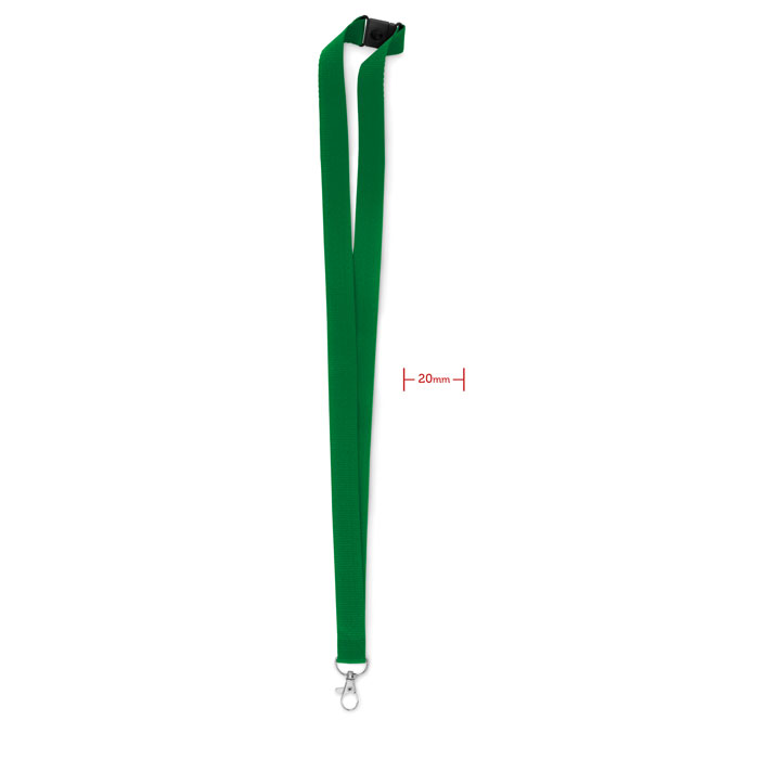 PANY - Lanyard, haak en clip. 20 mm - Groen
