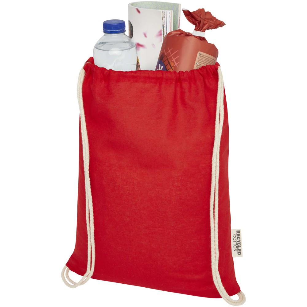 Oregon tas met trekkoord van 140 g/m² GRS gerecycled katoen