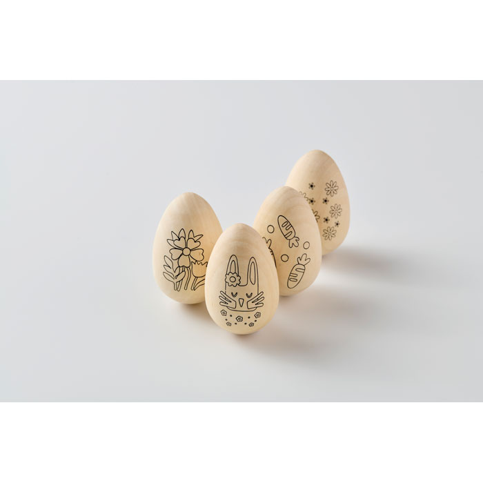 EISET - Houten eieren schilderset