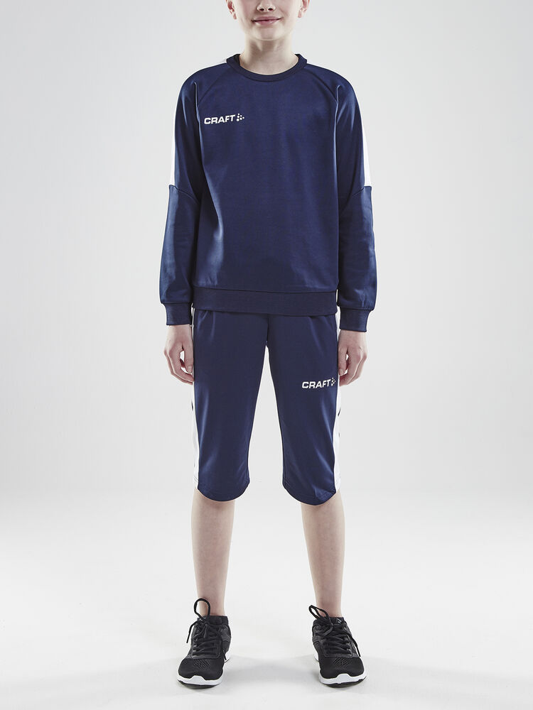 Craft - Progress R-Neck Sweater Jr Navy/White 134/140