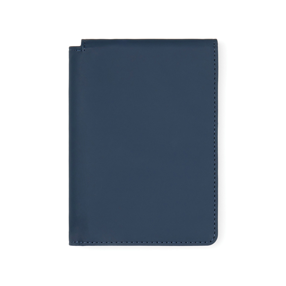 VINGA Baltimore RCS recycled polyester RFID paspoorthouder - donkerblauw (± PMS 19-4110 TPG)