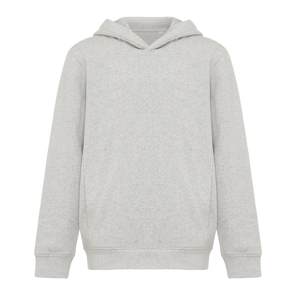 IQONIQ Yengo kids recycled katoen hoodie met steekzakken - light heather grey (± PMS light heather grey)
