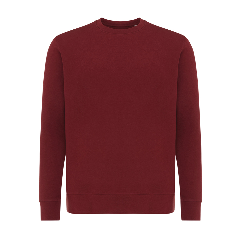 IQONIQ Etosha lichtgewicht gerecycled katoen sweater - bordeauxrood (± PMS 19-1724TCX)