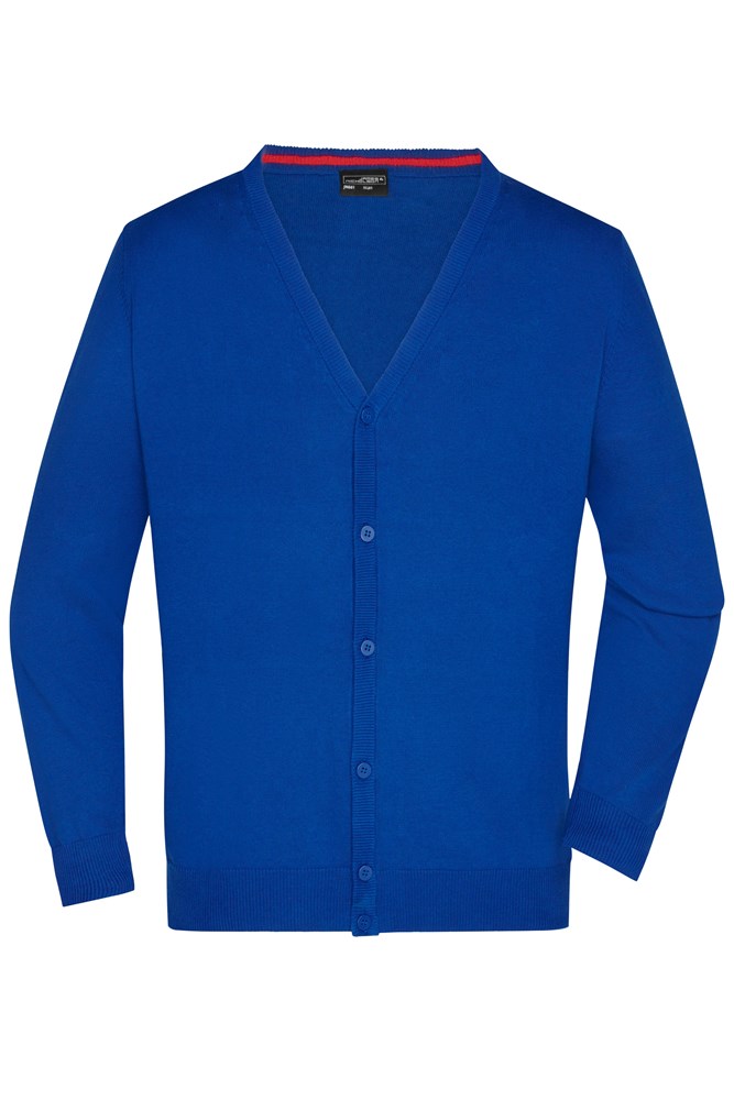 Men's V-Neck Cardigan - Royal (ca. Pantone 2756C)