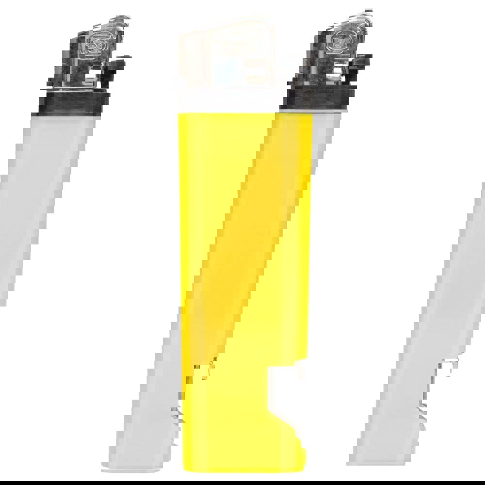 Wegwerpaansteker met flesopener - Geel