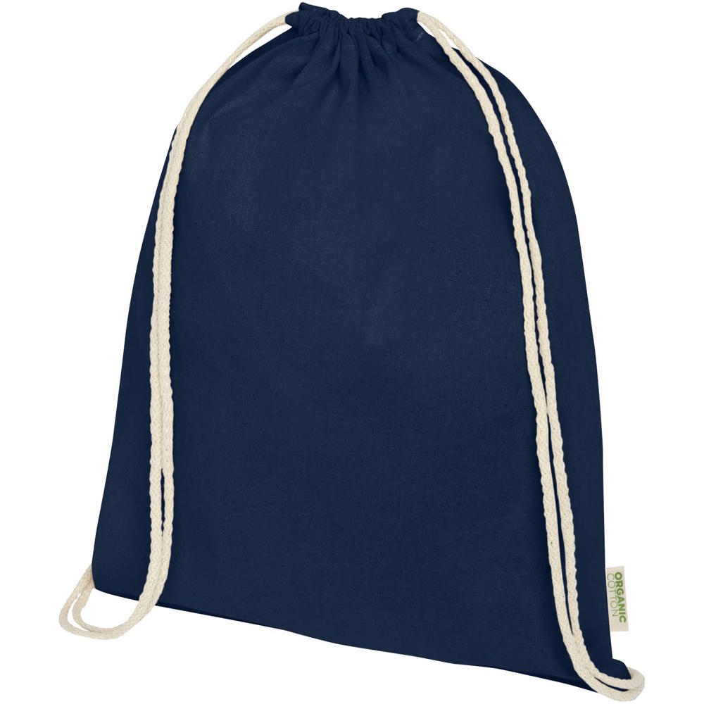 Odisha 140 g/m² OCS biologisch katoenen trekkoordtas 5L - Marineblauw