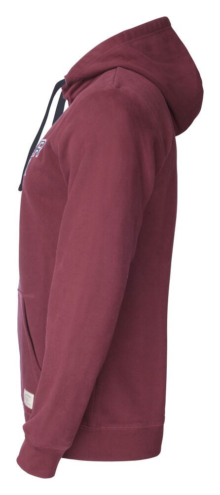Cutter & Buck - Twisp Hood Full Zip Heren Burgundy logo 4XL
