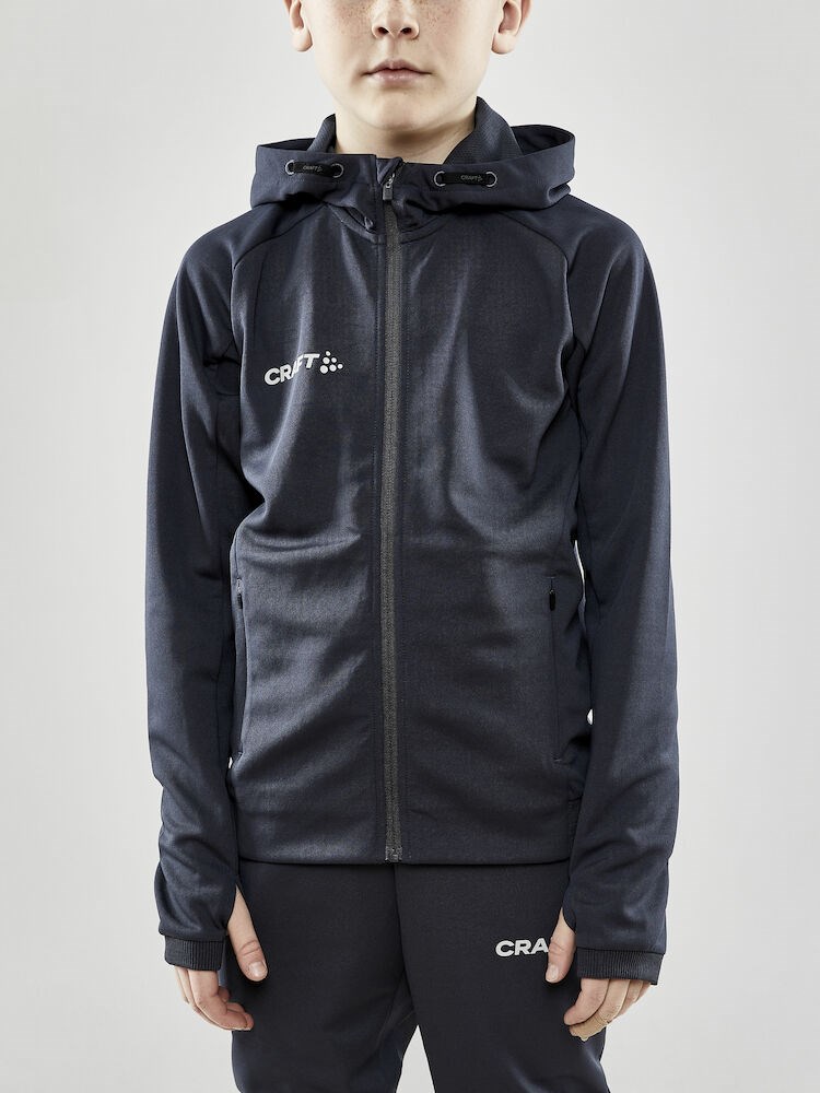 Craft - Evolve Hood Jacket Jr Asphalt 146/152