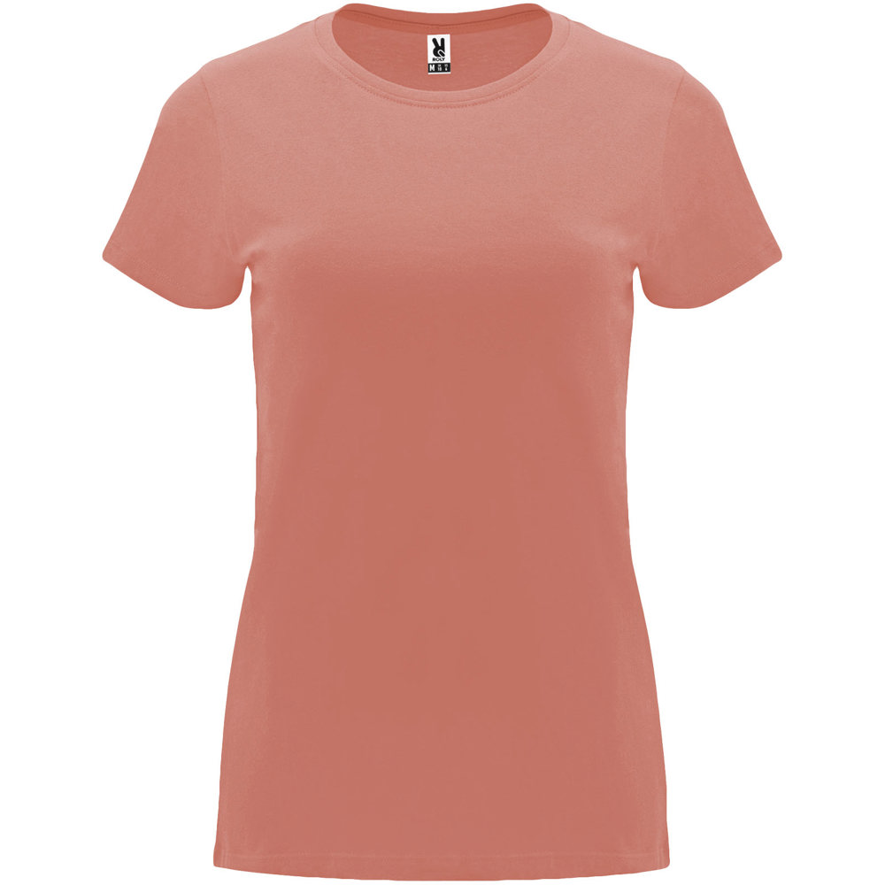 Capri 170 g/m² damesshirt met korte mouwen - Klei oranje