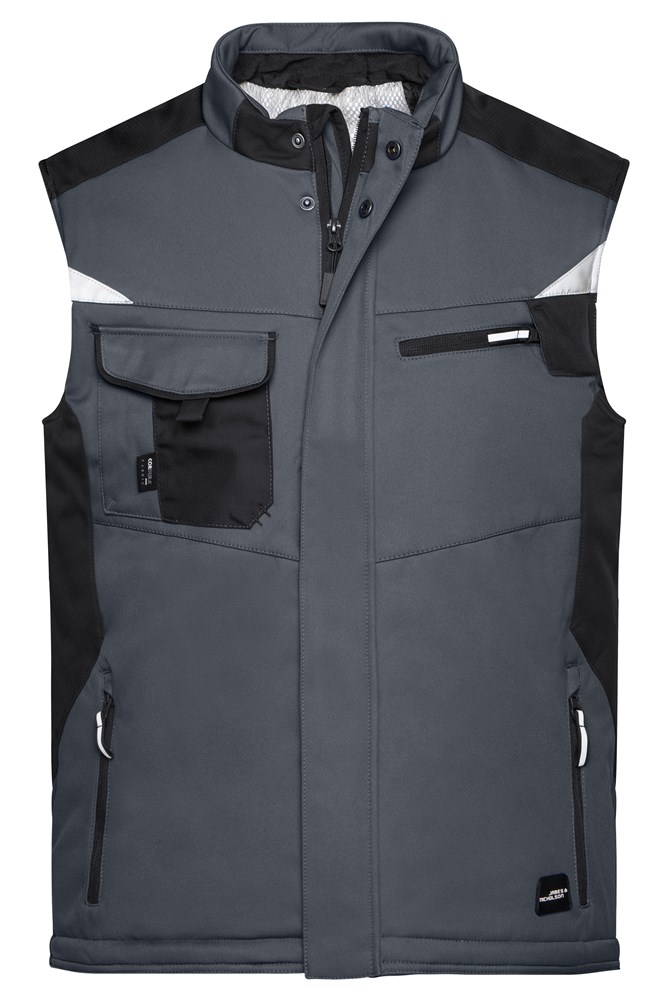 Craftsmen Softshell Vest - STRONG - - Carbon/zwart (ca. Pantone 425C
blackC)