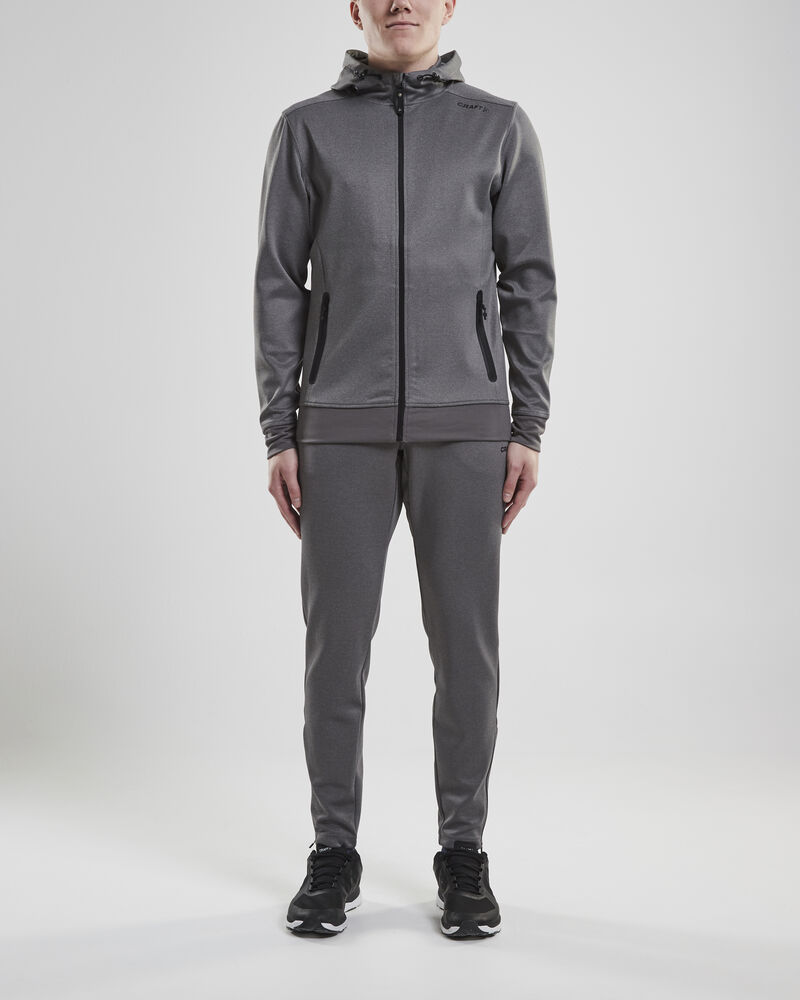 Craft - Noble Full Zip Hood M Darkgrey melange 4XL