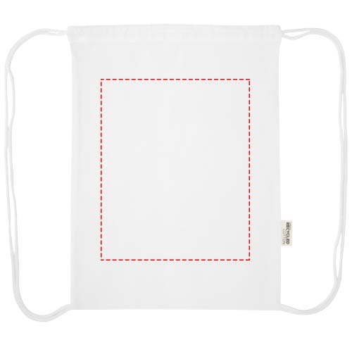 Peru Blend 180 g/m² GRS gerecycleerde katoenen trekkoordtas 5L