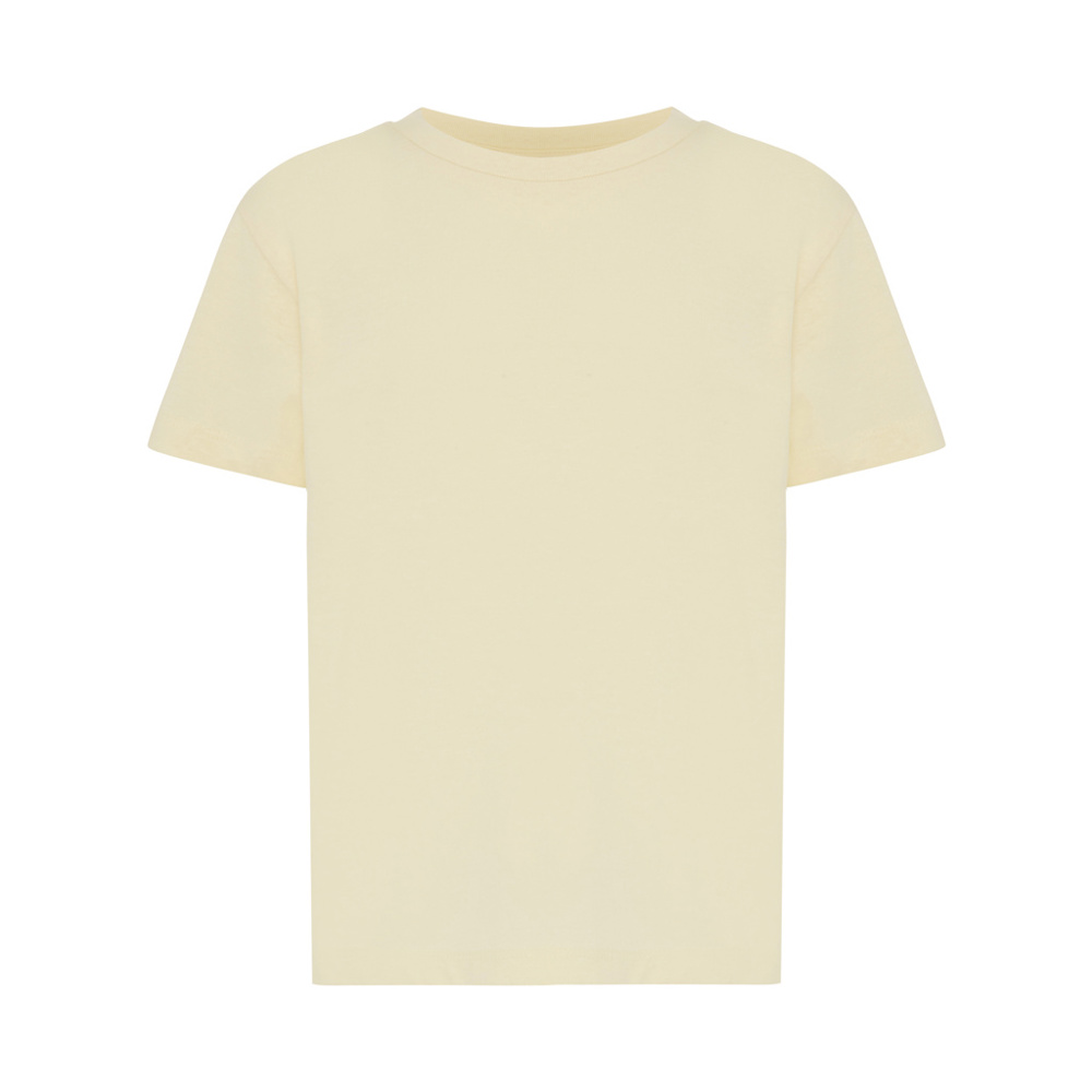 IQONIQ Koli kids lichtgewicht gerecycled katoen t-shirt - cream yellow (± PMS 12-0717 TCX)