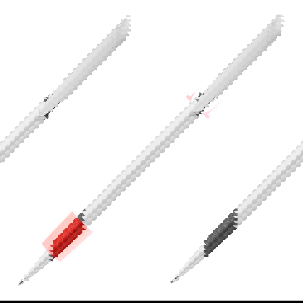 Balpen S40 Grip hardcolour - Wit / Rood