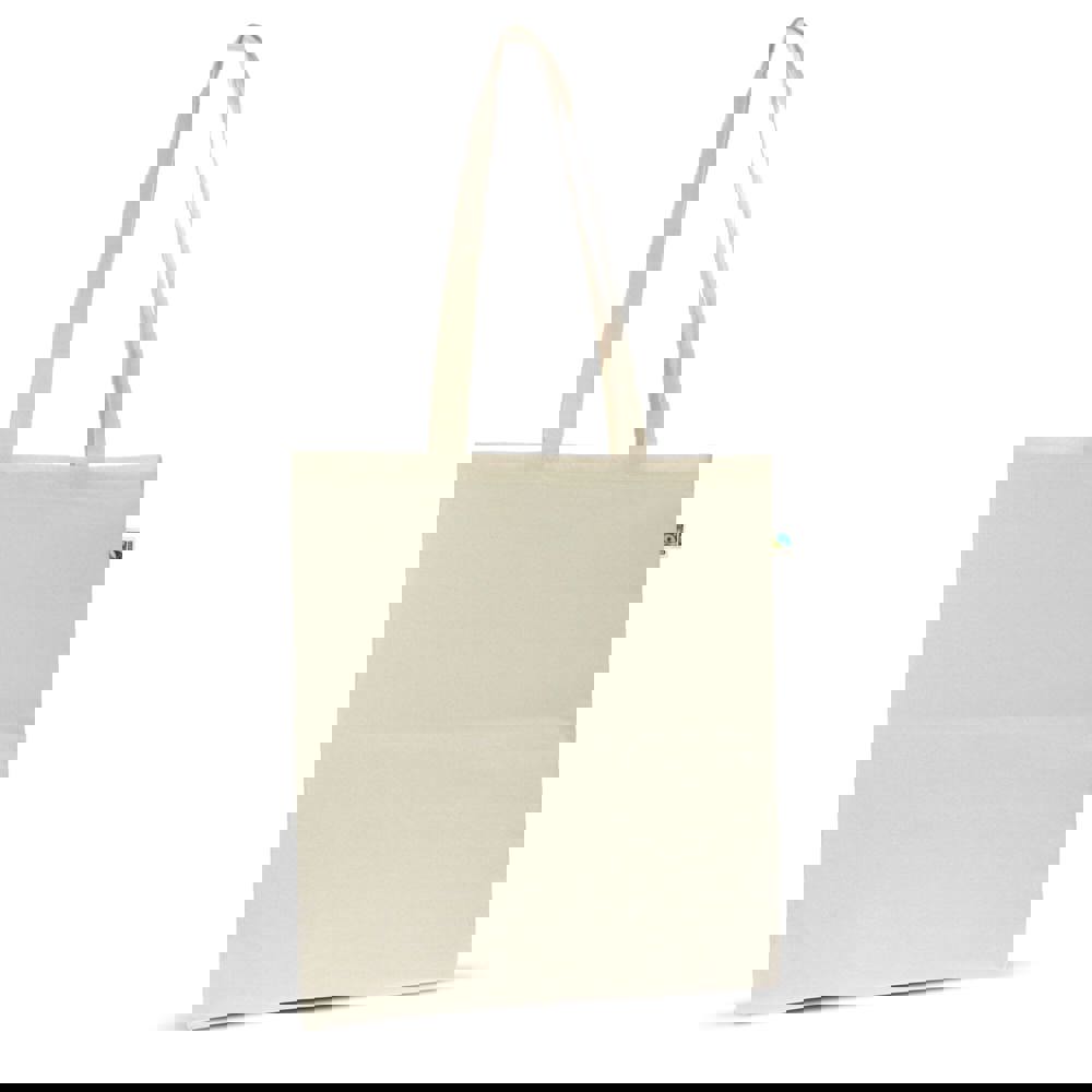 Fairtrade katoenen tas ecru lang 140g/m² 38x42cm