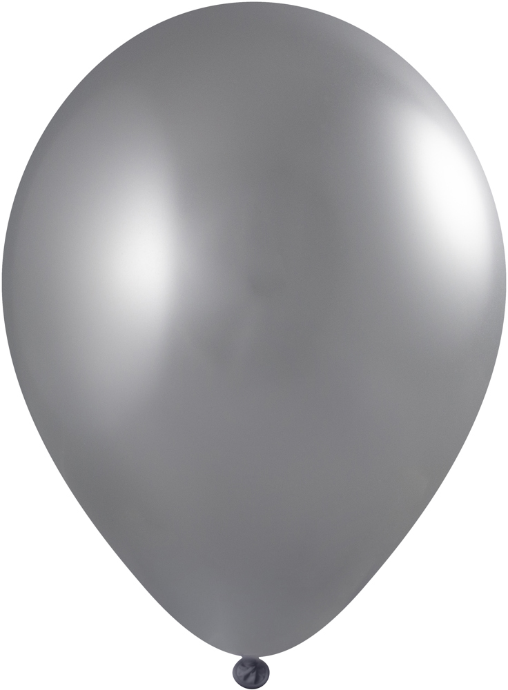 Ballonnen onbedrukt 90/100 cm - Ø 35 cm - 12 inch - Zilver Chroom (4700) (± PMS 877)