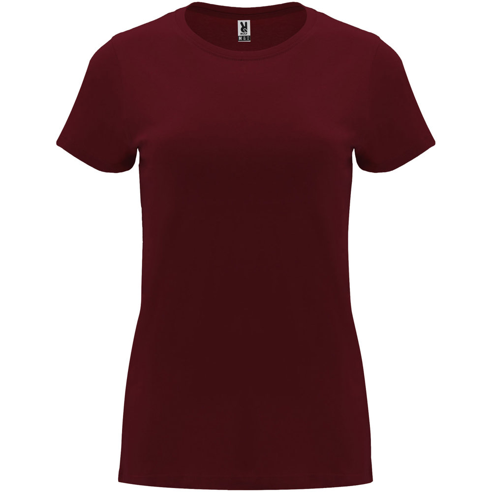 Capri 170 g/m² damesshirt met korte mouwen - Granaat