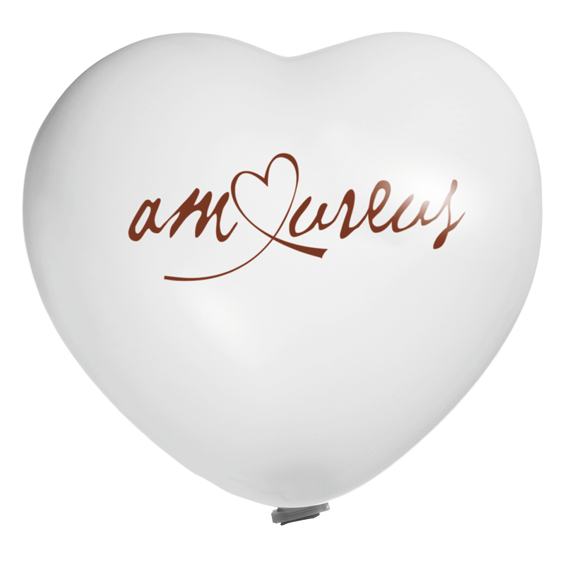 Reuzenballon hartvorm bedrukt Ø 90 cm 