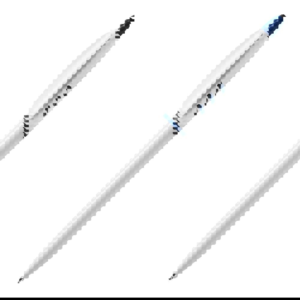 Balpen S30 hardcolour - Wit / Donkerblauw