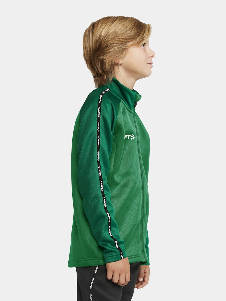 Craft - Squad 2.0 Full Zip Jr Team Green-Ivy 122/128