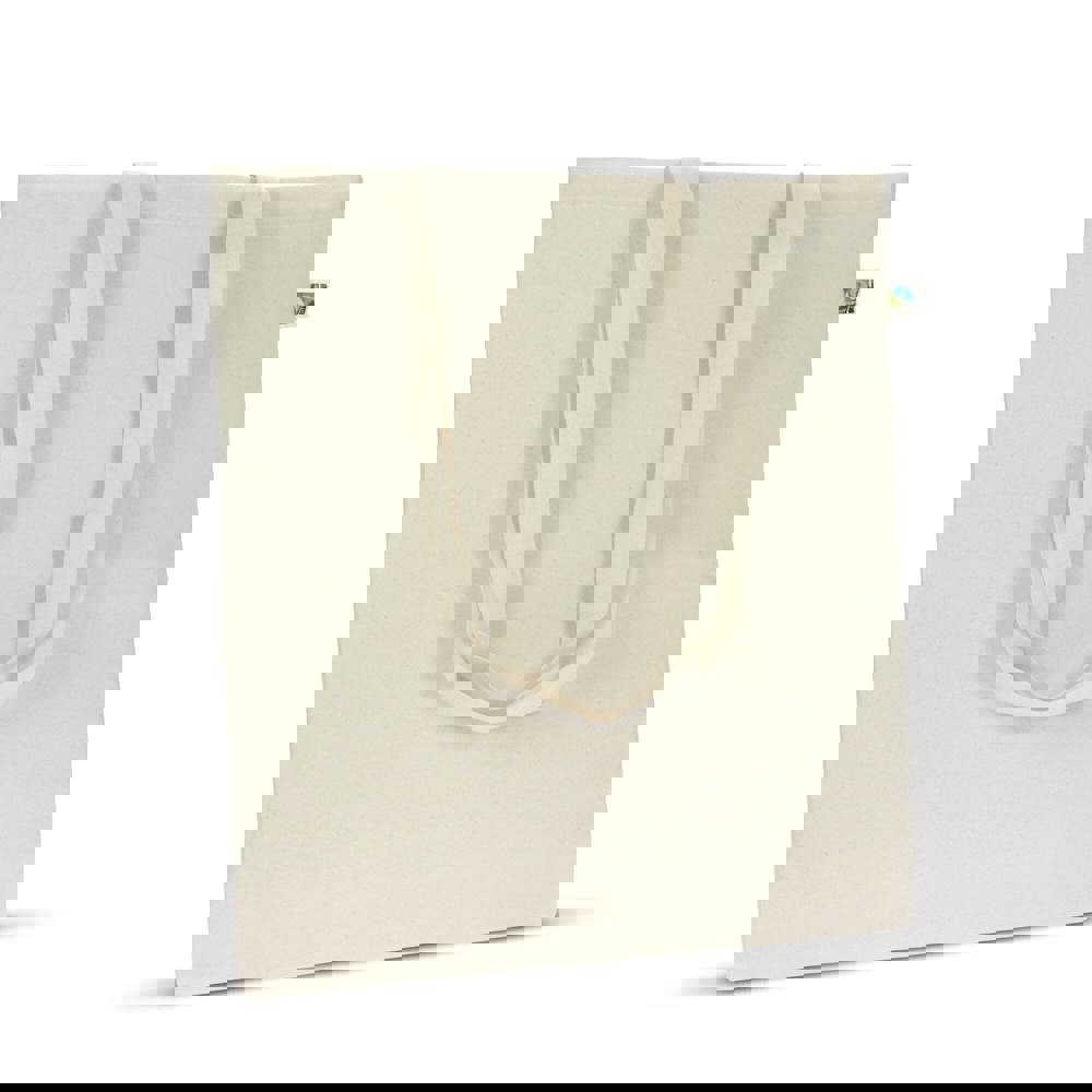 Fairtrade katoenen tas ecru lang 140g/m² 38x42cm