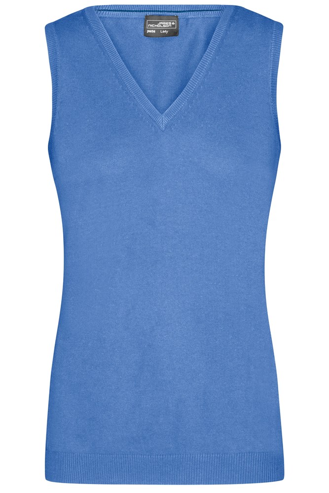 Ladies' V-Neck Pullunder - Gletsjer blauw (ca. Pantone 7453C)