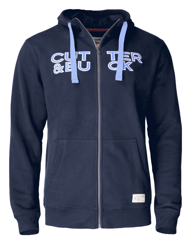 Cutter & Buck - Twisp Hood Full Zip Heren Dark Navy logo S