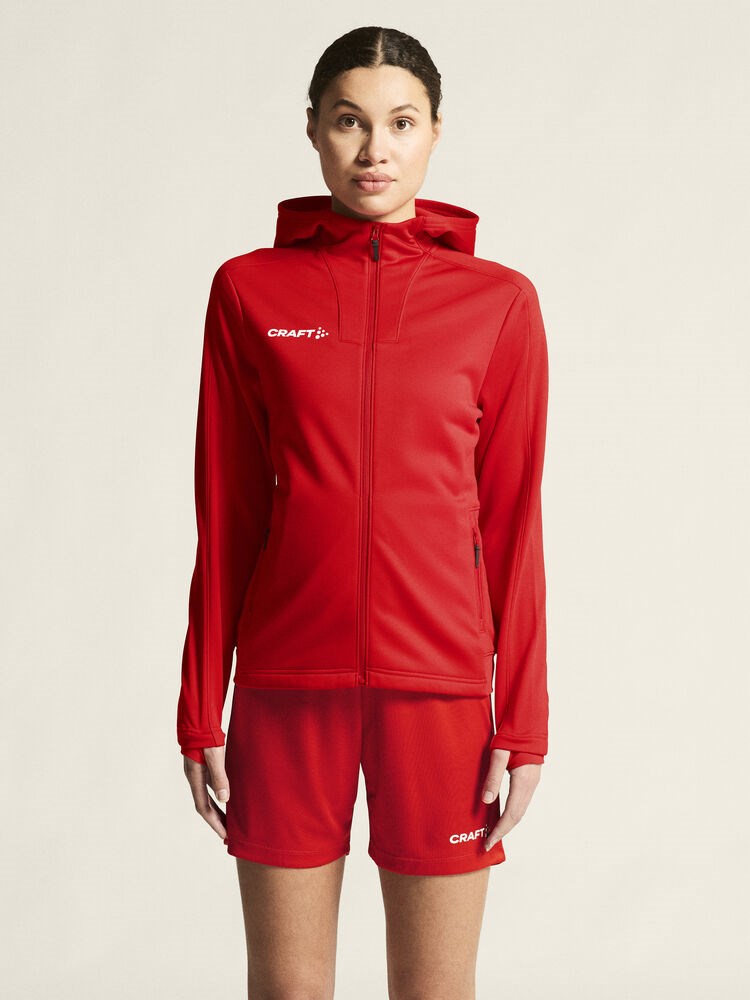 Craft - Evolve 2.0 Brushed Hood Jacket W Bright red XXL