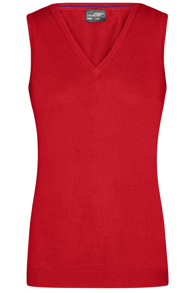 Ladies' V-Neck Pullunder - Rood (ca. Pantone 200C)