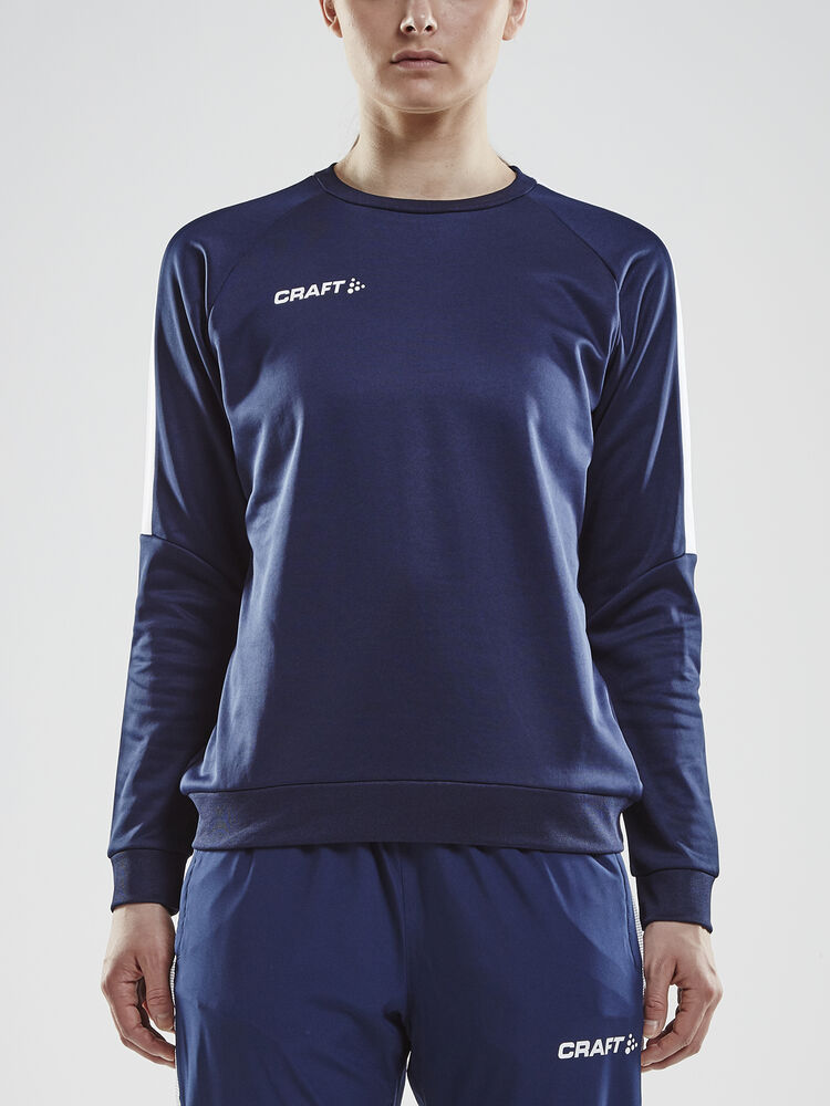 Craft - Progress R-Neck Sweater W Navy/White M