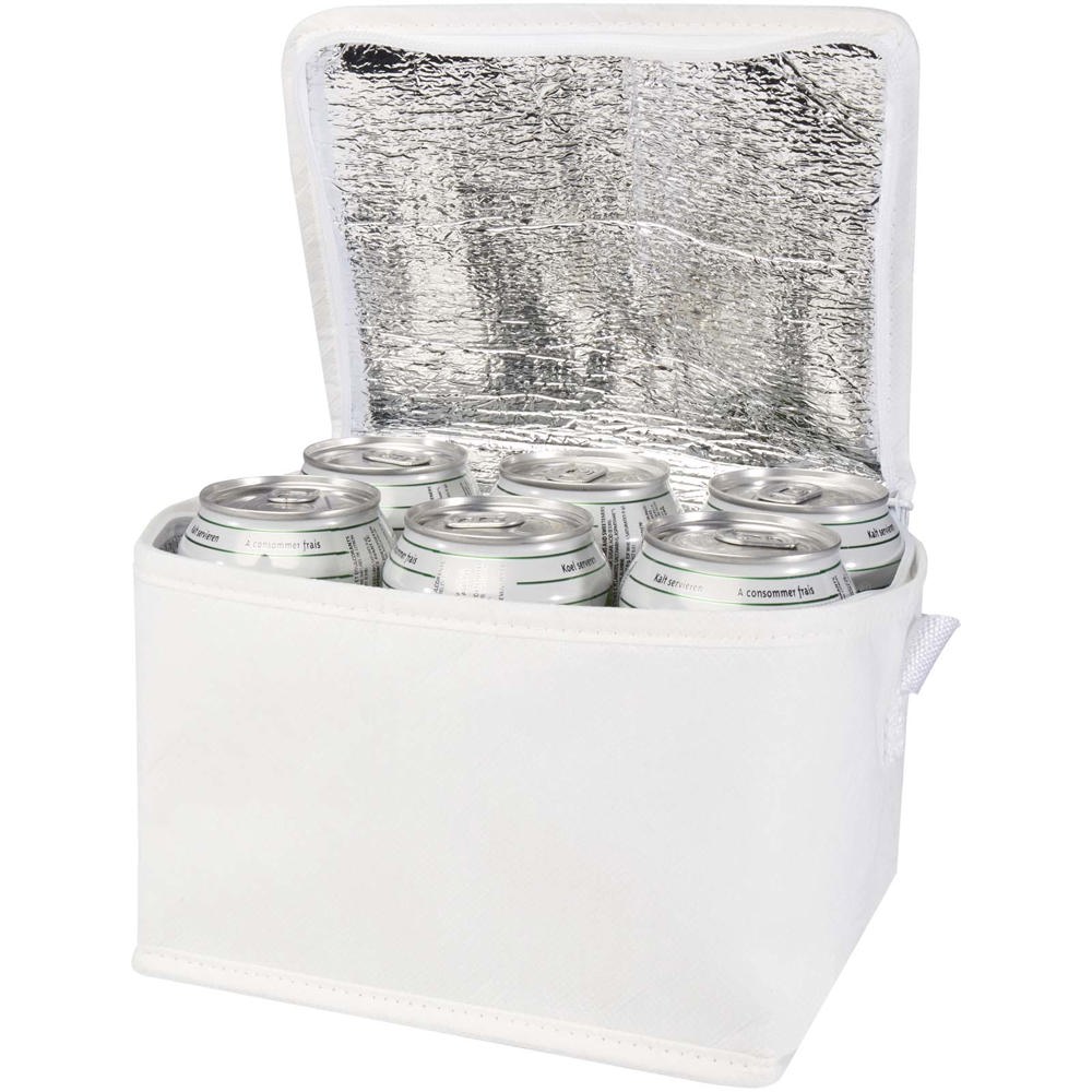 Spectrum gerecyclede non woven koeltas voor 6 blikjes 4l - Wit