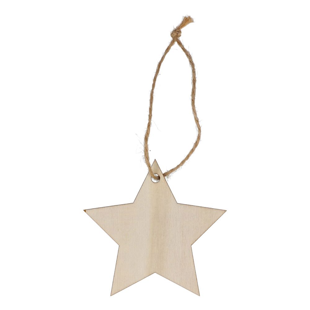 Houten kerstornament ster