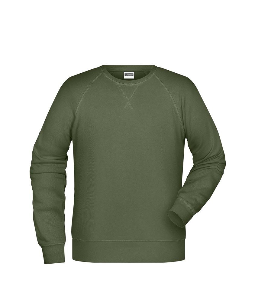 Men´s Sweat OCS Blended & RCS - Olijf (ca. Pantone 7497C)