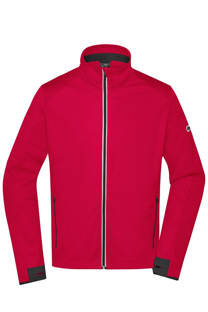Men's Sports Softshell Jacket - Lichtrood/zwart (ca. Pantone 186C
blackC)