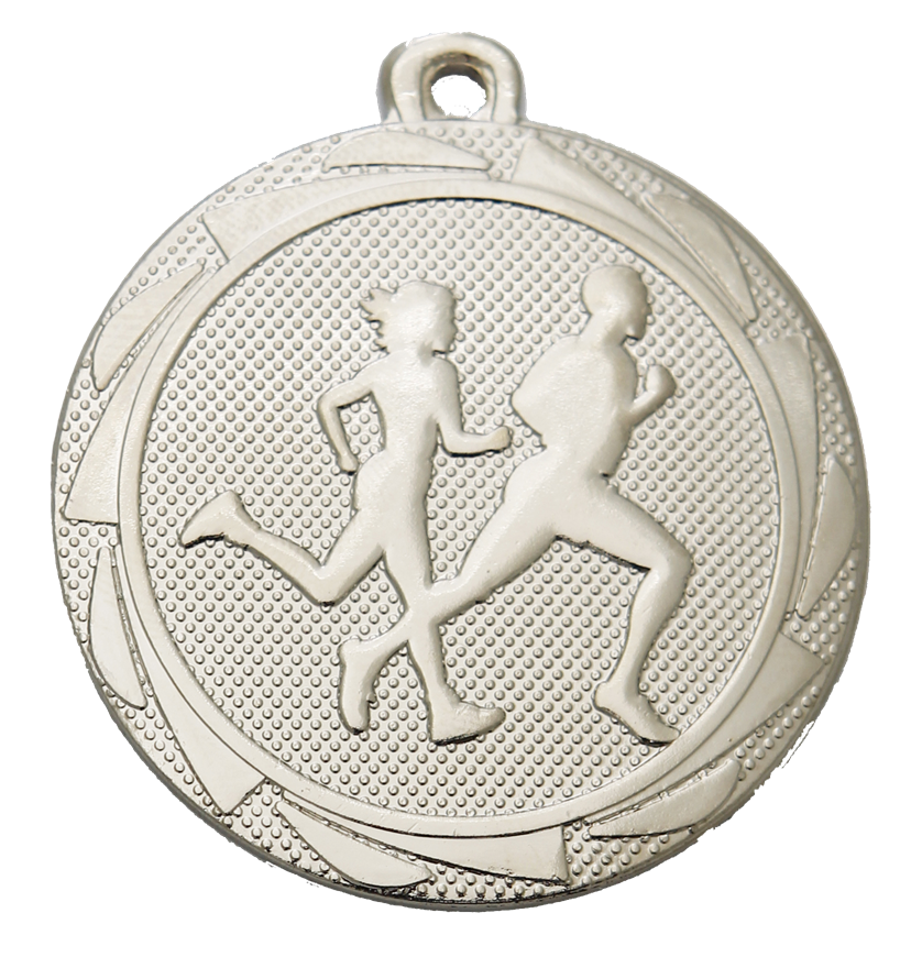 B-BS.ME104 medailles 4,5 cm hardlopen - 2. zilver