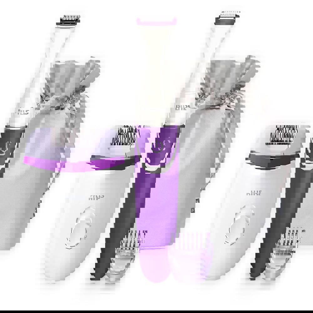 BRP505|Philips Satinelle compacte epilator en snoerloze bikinilijntrimmer