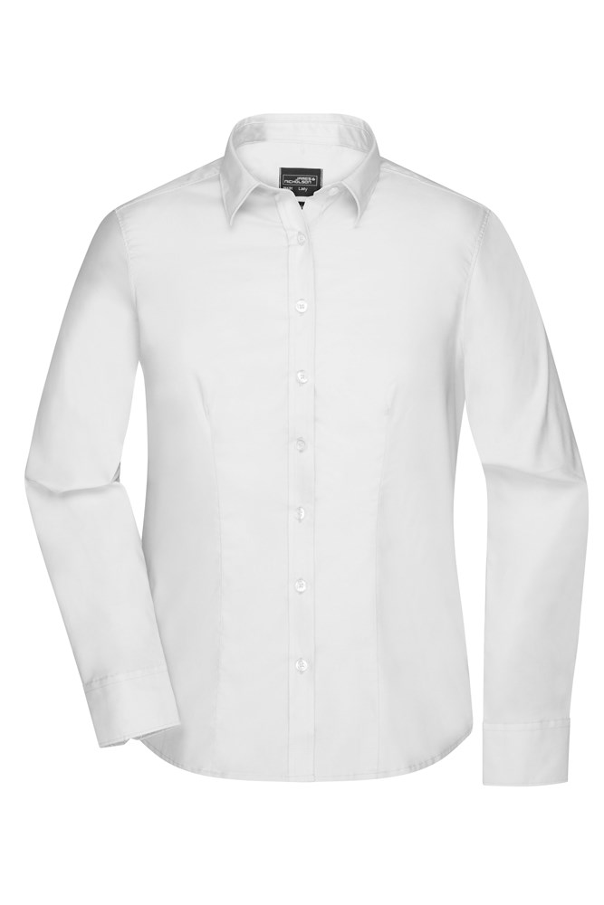 Ladies' Shirt Long-Sleeved Micro-Twill - Wit (ca. Pantone white)