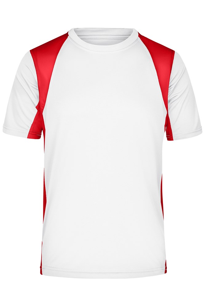 Wit/rood (ca. Pantone white
201C)