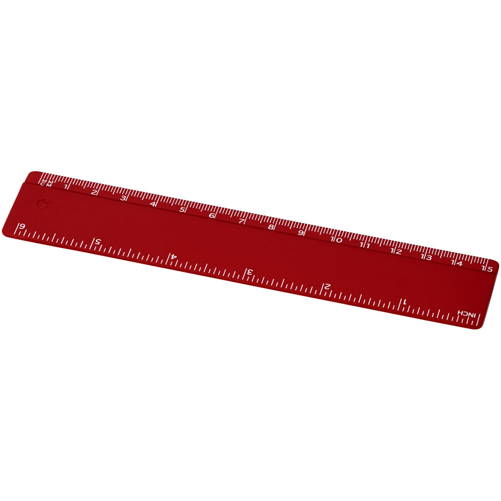 Renzo 15 cm kunststof liniaal - Rood