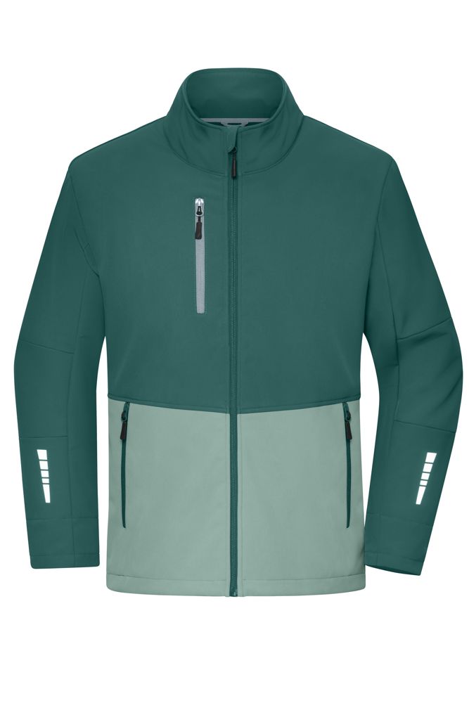 Workwear Softshell Jacket - Industrieel-groen/mistig-groen (ca. Pantone 5473 UP
5497 C)