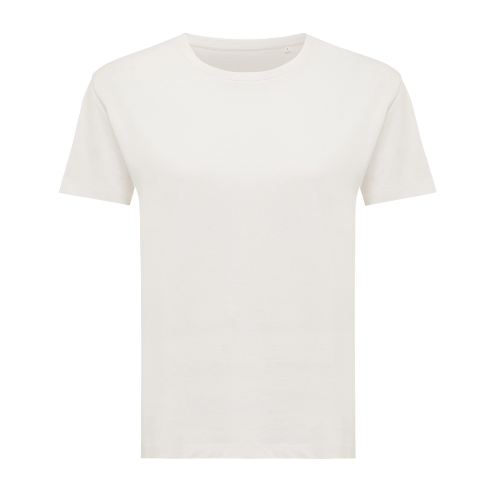 IQONIQ Yala dames lichtgewicht gerecycled katoen t-shirt - ivory white (± PMS 12-2103 TCX)