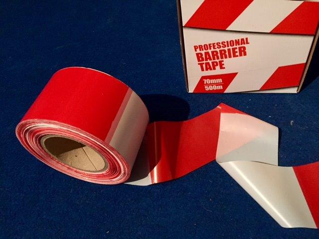 Afzetlint rood wit 500 meter