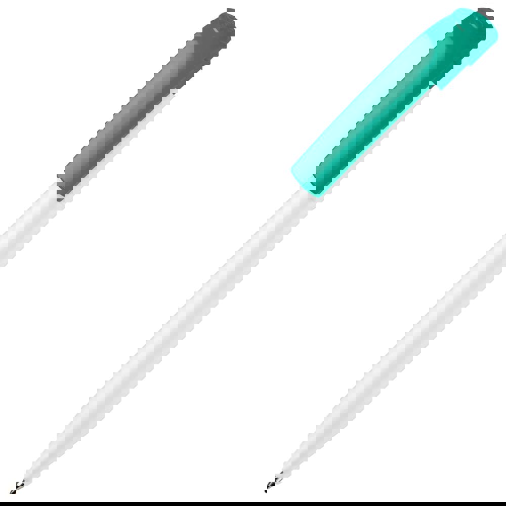 Balpen S45 hardcolour - Wit / Donker Groen