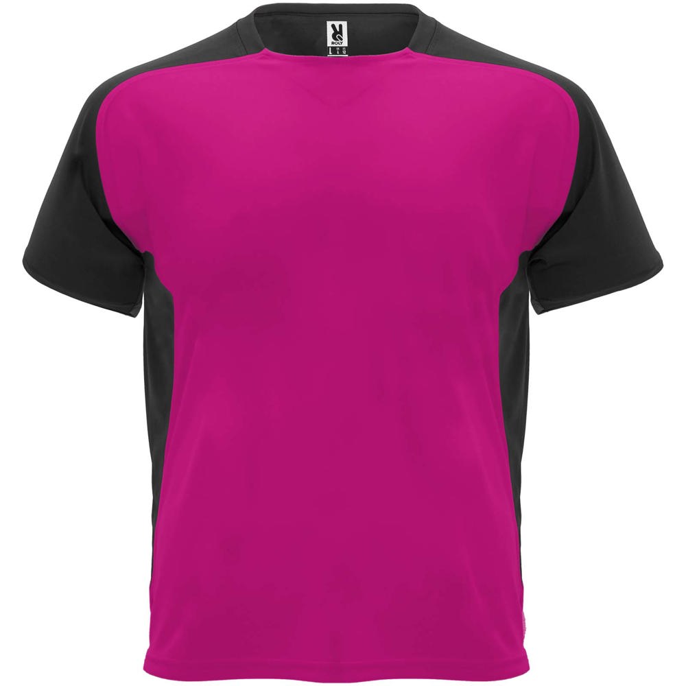 Bugatti sportshirt met korte mouwen voor kinderen - Fuchsia, Zwart