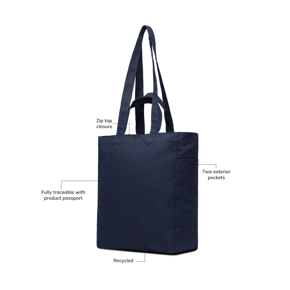 VINGA Hilo AWARE™ gerecycled canvas tas met ritssluiting